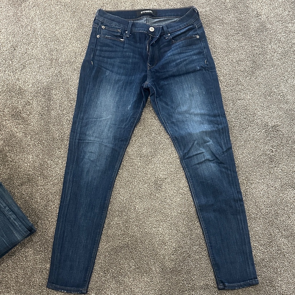 Express Dark Blue Skinny Jeans